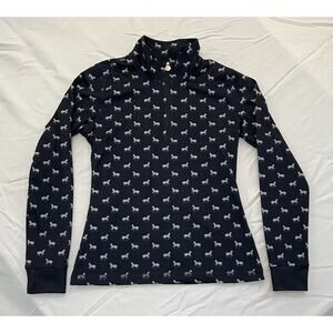 PS of Sweden Eloise Magic Top Base Layer Navy Blue Horse Design Women’s Small